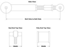 Adjustable Custom Built Tubular Control Arm | Spherical Rod End / Poly