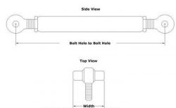 Adjustable Custom Built Tubular Control Arms with Spherical Rod Ends