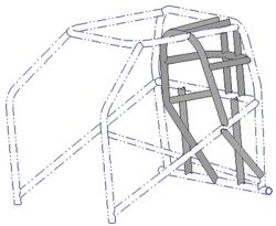 S&W 13-362 Funny Car Roll Cage Conversion Kit Mild Steel